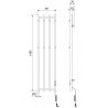 Mexen Pino radiador eléctrico con toalleros 1405 x 347 mm, 250 W, blanco - W301-1405-347-00-20