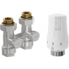 Mexen G01 termostatski set s dvije cijevi DN50, pravokutni 1/2"x16 mm, nikal - W912-016-918-01