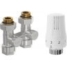 Mexen G01 tweepijps thermostaatset DN50, rechte 1/2"x16 mm, nikkel - W912-016-918-01