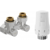 Mexen G01 DN50 Dual-pipe Thermostatic Set, Angled 1/2"x16 mm, Nickel - W911-016-918-01