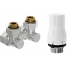 Mexen G02 Thermostatic Dual-Pipe Set DN50, Angled 1/2"x16 mm, Nickel - W911-016-928-01