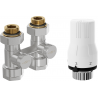 Mexen G02 kaheradiaatorite termostaatiline komplekt DN50, sirge 1/2"x16 mm, nikkel - W912-016-928-01