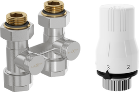 Mexen G02 set termostatico a due tubi DN50, dritto 1/2"x16 mm, nichel - W912-016-928-01