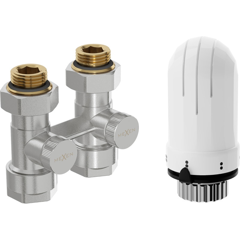 Mexen G03 set termostatski dvorijedni DN50, ravni 1/2"x16 mm, nikal - W912-016-938-01
