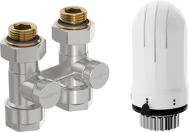 Mexen G03 thermostatische tweepijpset DN50, rechte 1/2"x16 mm, nikkel - W912-016-938-01