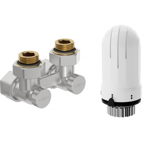 Mexen G03 termostatski komplet dvorubrni DN50, kutni 1/2"x16 mm, nikal - W911-016-938-01