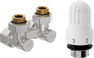 Mexen G04 tvårörstermostatventilsats DN50, vinklad 1/2"x16 mm, nickel - W911-016-948-01