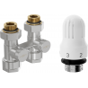 Mexen G04 termostatski set s dvije cijevi DN50, ravni 1/2"x16 mm, nikal - W912-016-948-01