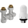 Mexen G04 thermostatic set for two-pipe systems DN50, straight 1/2"x16 mm, nickel - W912-016-948-01