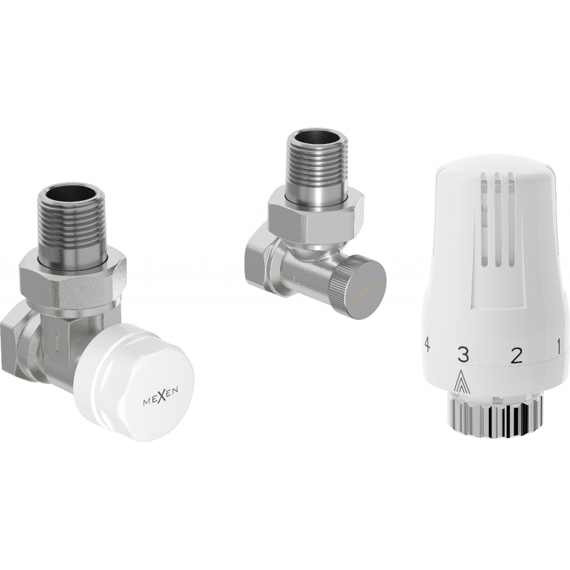 Mexen G01 ensemble thermostatique d'angle, nickel - W913-012-918-01