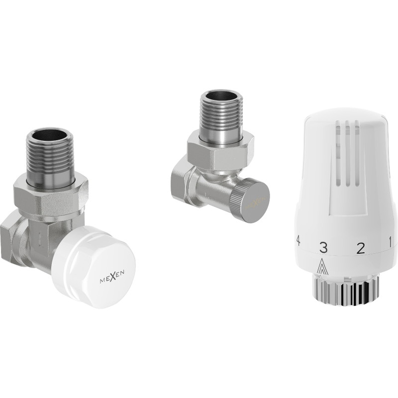 Mexen G01 kutni termostatski set, nikal - W913-012-918-01
