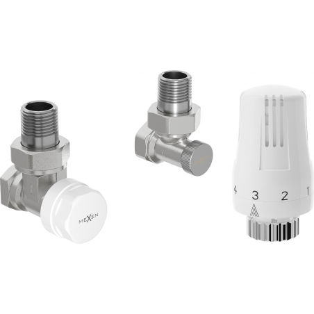 Mexen G01 kutni termostatski set, nikal - W913-012-918-01