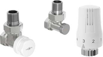 Mexen G01 hoek thermostaatset, nikkel - W913-012-918-01