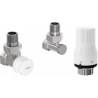 Mexen G02 angled thermostatic set, nickel - W913-012-928-01