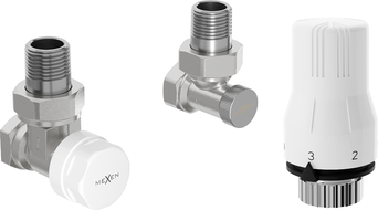 Mexen G02 hoek thermostaatset, nikkel - W913-012-928-01