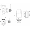 Kit thermostatique d'angle Mexen G03, nickel - W913-012-938-01