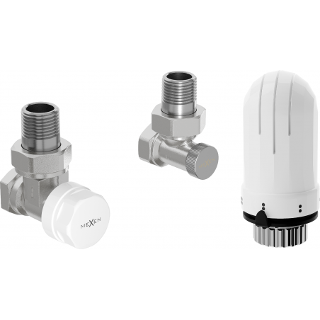 Mexen G03 thermostatische hoekset, nikkel - W913-012-938-01