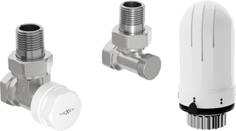 Mexen G03 thermostatische hoekset, nikkel - W913-012-938-01