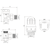 Mexen G04 termostaatiline nurkkomplekt, nikkel - W913-012-948-01