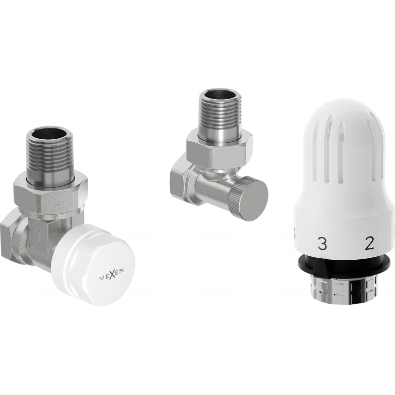 Mexen G04 ensemble thermostatique coudé, nickel - W913-012-948-01