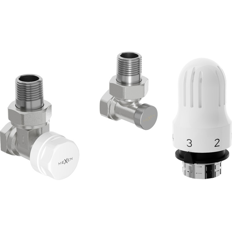 Mexen G04 kutni termostatski set, nikal - W913-012-948-01