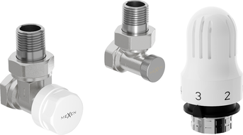 Mexen G04 termostatesche Set, Eckform, Nickel - W913-012-948-01