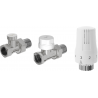 Mexen G01 Thermostat-Set gerade, Nickel - W914-012-918-01