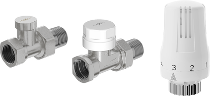 Mexen G01 Thermostatic Set Straight, Nickel - W914-012-918-01