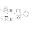 Mexen G01 Thermostat-Set gerade, Nickel - W914-012-918-01