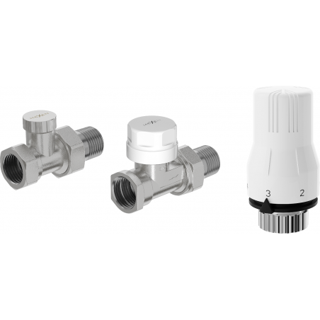 Mexen G02 thermostaatset recht, nikkel - W914-012-928-01