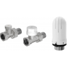 Mexen G03 straight thermostatic set, nickel - W914-012-938-01
