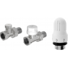 Mexen G04 Straight Thermostatic Set, Nickel - W914-012-948-01