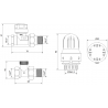 Mexen G04 ravni termostatski set, nikal - W914-012-948-01