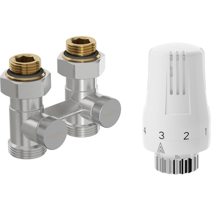 Mexen G01 dvorazinski termostatski komplet DN50, ravni 1/2"x3/4", nikal - W912-012-918-01