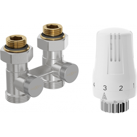 Mexen G01 dvorazinski termostatski komplet DN50, ravni 1/2"x3/4", nikal - W912-012-918-01