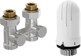 Mexen G03 thermostatische tweepijpset DN50, recht 1/2"x3/4", nikkel - W912-012-938-01