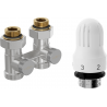 Mexen G04 dual-pipe thermostatic kit DN50, straight 1/2"x3/4", nickel - W912-012-948-01