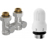Mexen G04 kahetorusüsteemne termostaatilise kraani komplekt DN50, sirge 1/2"x3/4", nikkel - W912-012-948-01