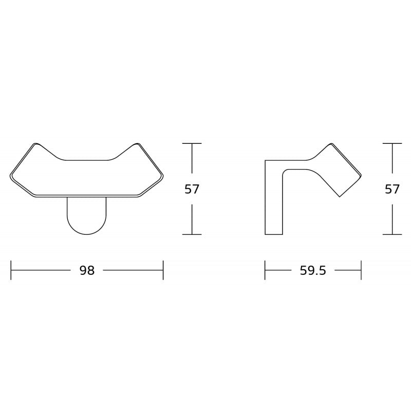 Mexen Lea dubbele handdoekhaak, zwart - 7026035-70
