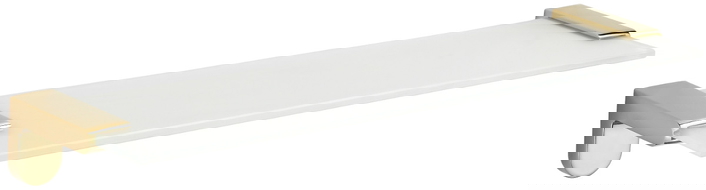 Mexen Lea estante de pared colgante de vidrio, dorado - 7026037-50