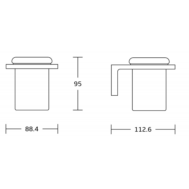 Mexen Lea vaso para cepillos de dientes, dorado - 7026038-50