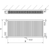 Mexen CC22 paneelradiaator, 900 x 600 mm, alumine keskühendus, 1371 W, must - W6C22-090-060-70