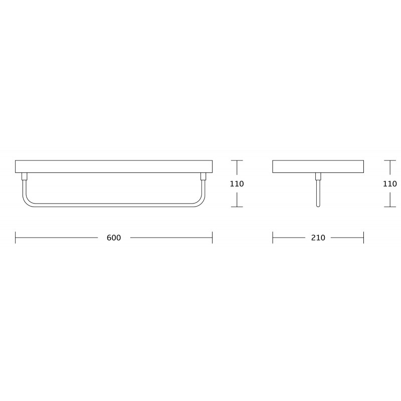 Mexen Pavo repisa para toalla, cromo - 7030420-00