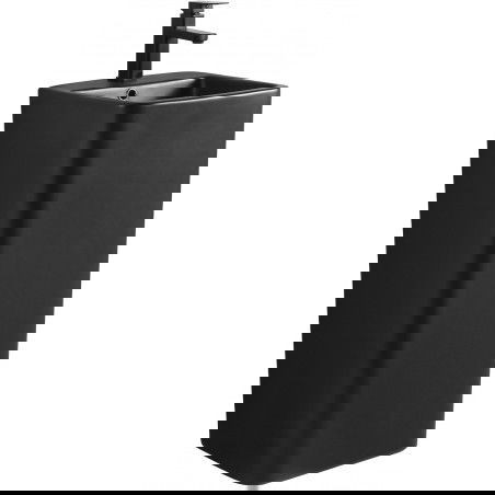 Mexen Otra ελεύθερα τοποθετημένος νιπτήρας 40 x 40 cm, μαύρο ματ - 26034070