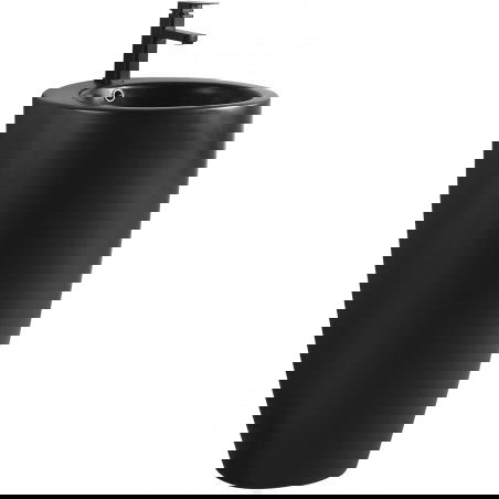 Mexen Alona brīvi stāvošs izlietne 50 x 50 cm, melns matēts - 26094870