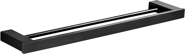 Mexen Pavo toallero doble, negro - 7030425-70