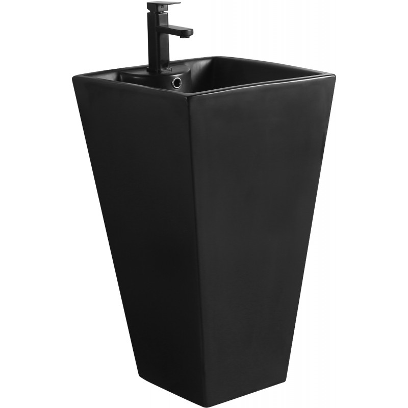 Mexen Pia freistehendes Waschbecken 47 x 47 cm, mattschwarz - 26104770