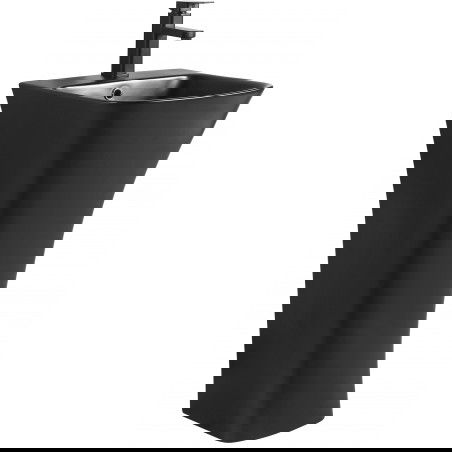 Mexen Nel samostoječ umivalnik 45 x 44 cm, črna mat - 26134570