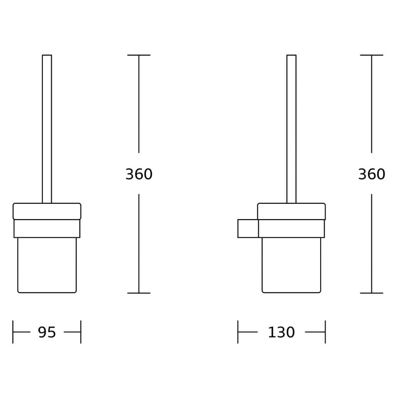 Mexen Pavo toilet brush, gold - 7030450-50