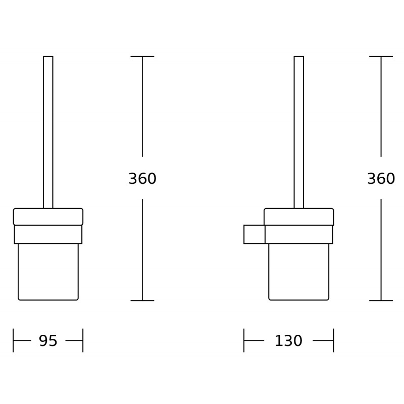 Mexen Pavo WC-harja, kultainen - 7030450-50